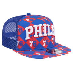 Philadelphia 76ers Seeing Diamonds A-Frame Trucker 9FIFTY Snapback Hat Royal - NBA
