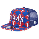 Texas Rangers New Era Seeing Diamonds A-Frame Trucker 9FIFTY Snapback Hat - MLB