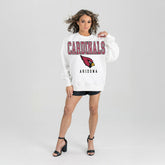 Arizona Cardinals Gameday Couture Women's Sunday Drives Oversized Crewneck Pullover Sweatshirt – White | NFL