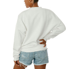 Houston Texans Gameday Couture Women's Sunday Drives Oversized Crewneck Pullover Sweatshirt – White | NFL