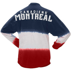 Montreal Canadiens Fanatics Women's Ombre Long Sleeve T-Shirt - Navy/Red - NHL