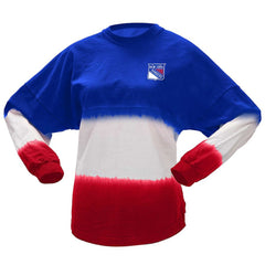 New York Rangers Fanatics Women's Ombre Long Sleeve T-Shirt - Blue/Red - NHL