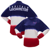 Washington Capitals Fanatics Women's Ombre Long Sleeve T-Shirt - Navy/Red - NHL