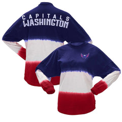 Washington Capitals Fanatics Women's Ombre Long Sleeve T-Shirt - Navy/Red - NHL