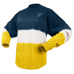 St. Louis Blues Fanatics Women's Ombre Long Sleeve T-Shirt - Navy/Gold - NHL
