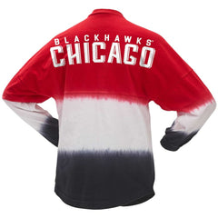 Chicago Blackhawks Fanatics Women's Ombre Long Sleeve T-Shirt - Red/Black - NHL