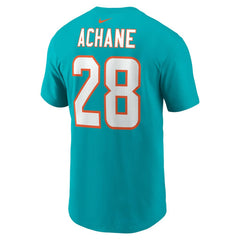 De’Von Achane Miami Dolphins Player Name & Number T-Shirt Aqua | Nike for Sale