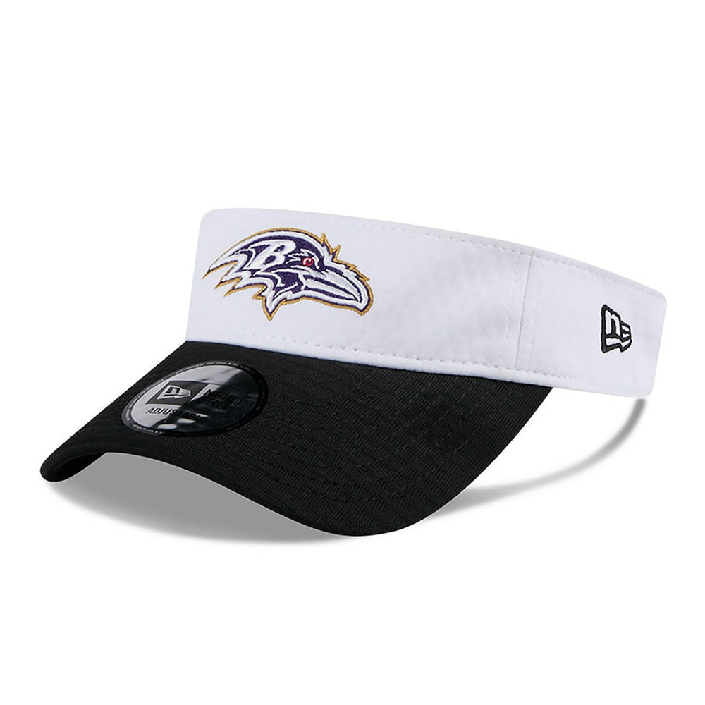 Baltimore Ravens New Era 2024 NFL Training Camp Adjustable Visor White/Black | NFL