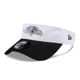 Baltimore Ravens New Era 2024 NFL Training Camp Adjustable Visor White/Black | NFL