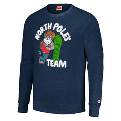 Dallas Cowboys Homage Unisex Holiday Raglan Tri-Blend Pullover Sweatshirt Navy | NFL