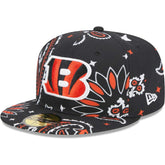 Cincinnati Bengals New Era Paisley 59FIFTY Fitted Hat Black | NFL