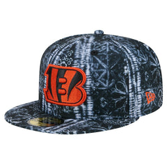 Cincinnati Bengals New Era Shibori 59FIFTY Fitted Hat Black | NFL