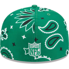Philadelphia Eagles New Era Throwback Paisley 59FIFTY Fitted Hat Kelly Green | NFL