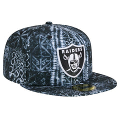 Las Vegas Raiders New Era Shibori 59FIFTY Fitted Hat Black | NFL