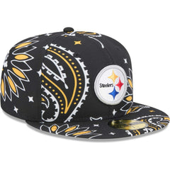 Pittsburgh Steelers New Era Paisley 59FIFTY Fitted Hat Black | NFL