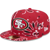 San Francisco 49ers New Era Paisley 59FIFTY Fitted Hat Scarlet | NFL