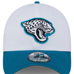 Jacksonville Jaguars New Era 2024 NFL Training Camp 39THIRTY Flex Hat White/Teal | NFL