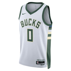 Damian Lillard Milwaukee Bucks Unisex Fear The Deer Swingman Player Jersey Association Edition White - NBA