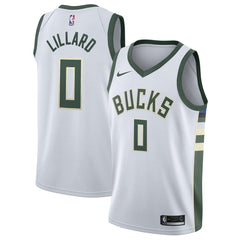 Damian Lillard Milwaukee Bucks Unisex Swingman Player Jersey Association Edition White - NBA