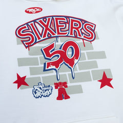 Philadelphia 76ers x Tats Cru Hardwood Classics Brick Pullover Hoodie White - NBA