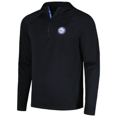 Philadelphia 76ers Levelwear Zander Hoodie Raglan Quarter-Zip Top Black - NBA