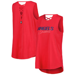 Los Angeles Angels DKNY Sport Women's Claire Fashion Tri-Blend Tank Top - MLB