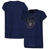Milwaukee Brewers G-III 4Her by Carl Banks Women's Cheer Fashion T-Shirt - MLB