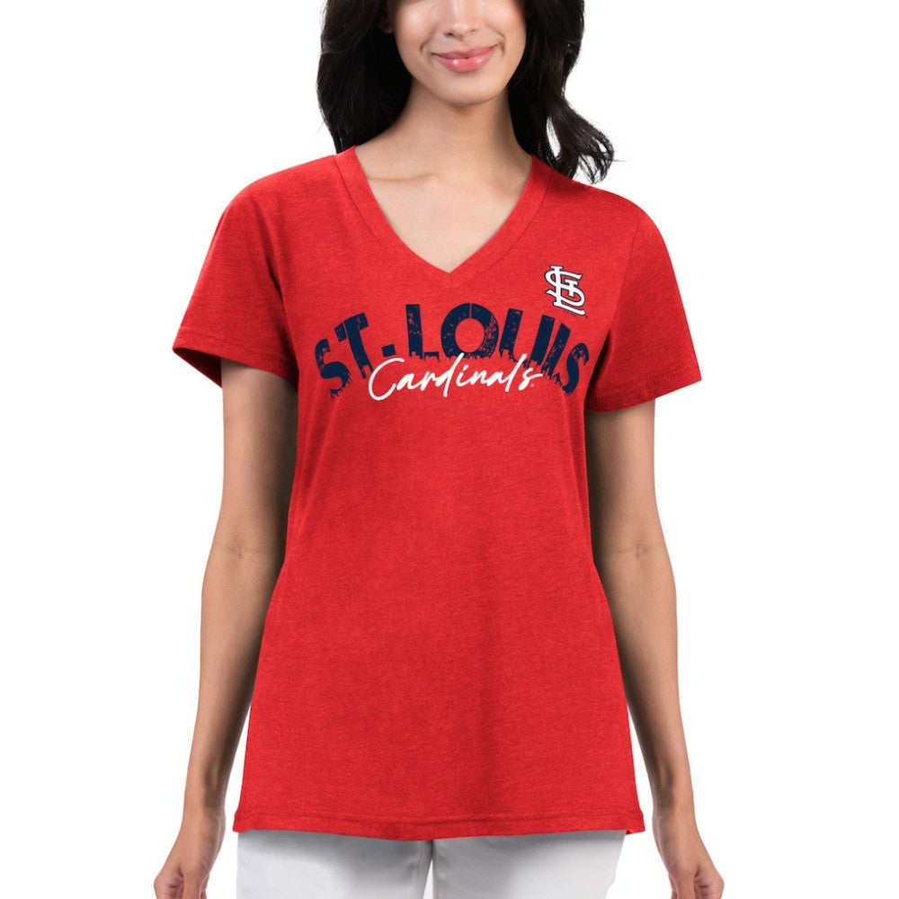 St. Louis Cardinals G-III 4Her by Carl Banks Women's Key Move V-Neck T-Shirt - MLB