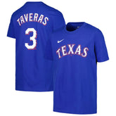 Leody Taveras Texas Rangers Nike Youth Name & Number T-Shirt - MLB