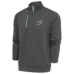 Cleveland Cavaliers Antigua Metallic Logo Generation Quarter-Zip Top Pewter - NBA