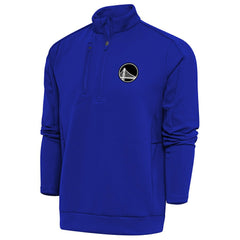 Golden State Warriors Antigua Metallic Logo Generation Quarter-Zip Top Royal - NBA