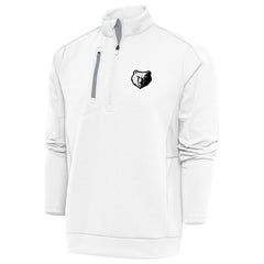 Memphis Grizzlies Antigua Metallic Logo Generation Quarter-Zip Top White - NBA