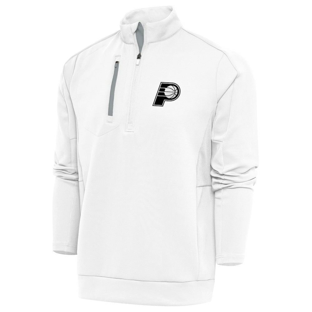 Indiana Pacers Antigua Metallic Logo Generation Quarter-Zip Top White - NBA