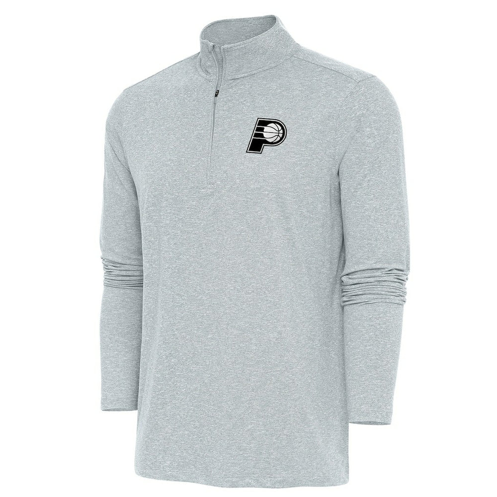 Indiana Pacers Antigua Hunk Quarter-Zip Top Heather Gray - NBA