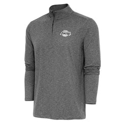 Los Angeles Lakers Antigua Hunk Quarter-Zip Top Heather Black - NBA