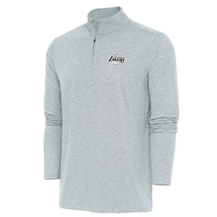 Los Angeles Lakers Antigua Hunk Quarter-Zip Top Heather Gray - NBA