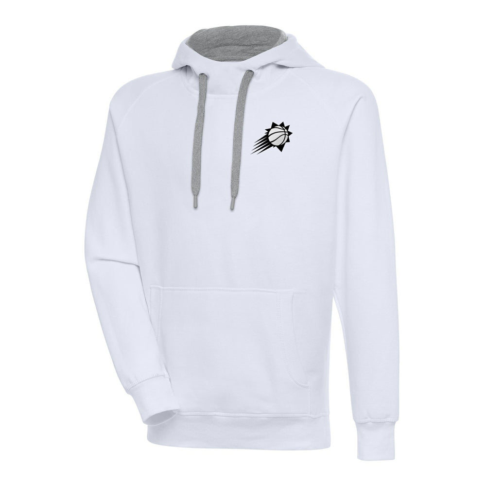 Phoenix Suns Antigua Metallic Logo Victory Raglan Pullover Hoodie White - NBA