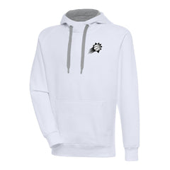 Phoenix Suns Antigua Metallic Logo Victory Raglan Pullover Hoodie White - NBA