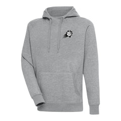 Phoenix Suns Antigua Metallic Logo Victory Raglan Pullover Hoodie Heather Gray - NBA