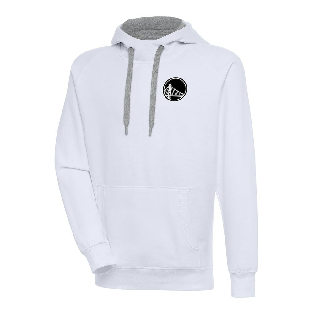 Golden State Warriors Antigua Metallic Logo Victory Raglan Pullover Hoodie White - NBA