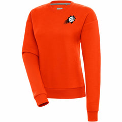 Phoenix Suns Antigua Women's Brushed Metallic Victory Pullover Sweatshirt - Orange - NBA