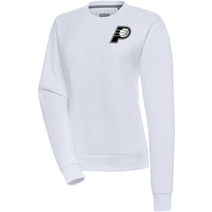Indiana Pacers Antigua Women's Brushed Metallic Victory Pullover Sweatshirt - White - NBA