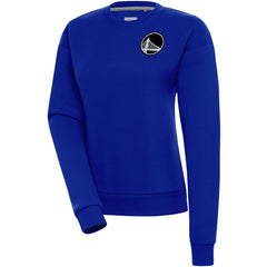 Golden State Warriors Antigua Women's Brushed Metallic Victory Pullover Sweatshirt - Royal - NBA