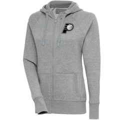 Indiana Pacers Antigua Women's Brushed Metallic Victory Full-Zip Hoodie - Heather Gray - NBA