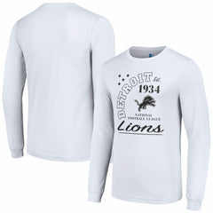 Detroit Lions Starter Arch City Long Sleeve T-Shirt White | NFL