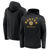 Boston Bruins Fanatics Centennial Lockup Authentic Pro Pullover Hoodie - Black - NHL