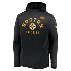 Boston Bruins Fanatics Centennial Lockup Authentic Pro Pullover Hoodie - Black - NHL