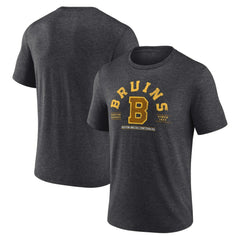Boston Bruins Fanatics Centennial The Early Years Tri-Blend T-Shirt - Heather Charcoal - NHL