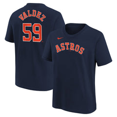 Framber Valdez Houston Astros Nike Youth Name & Number T-Shirt - MLB