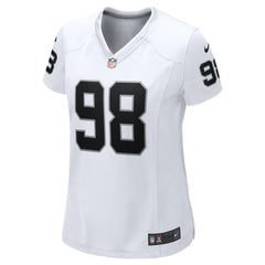 Maxx Crosby Las Vegas Raiders Women's Game Jersey White | Nike for Sale